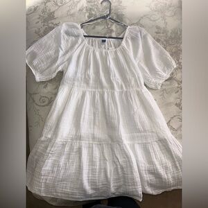 White linen dress. Old Navy. Size large. New with tags